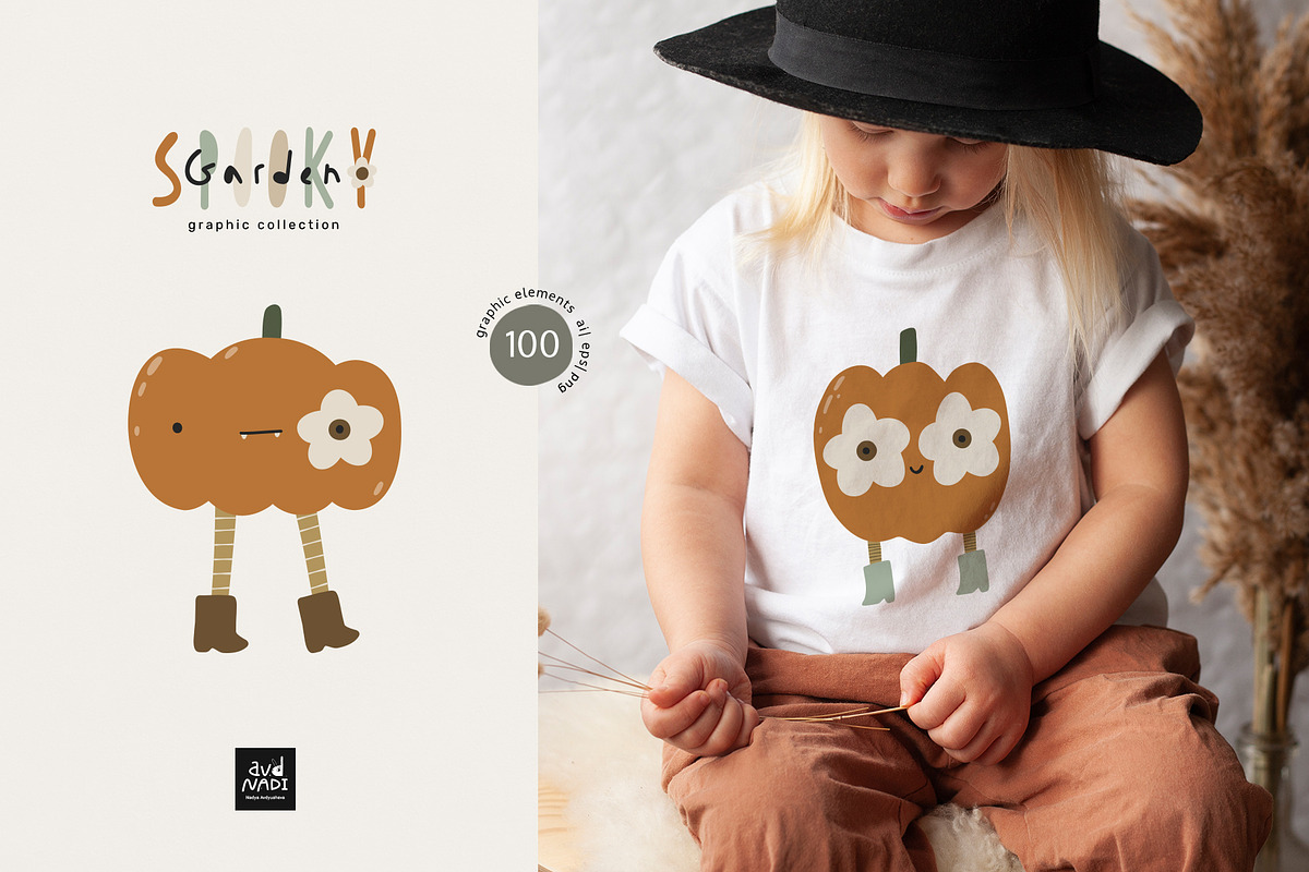 Spooky Garden - Halloween vector, an Illustration by avdnadi (Photo 2 of 11)
