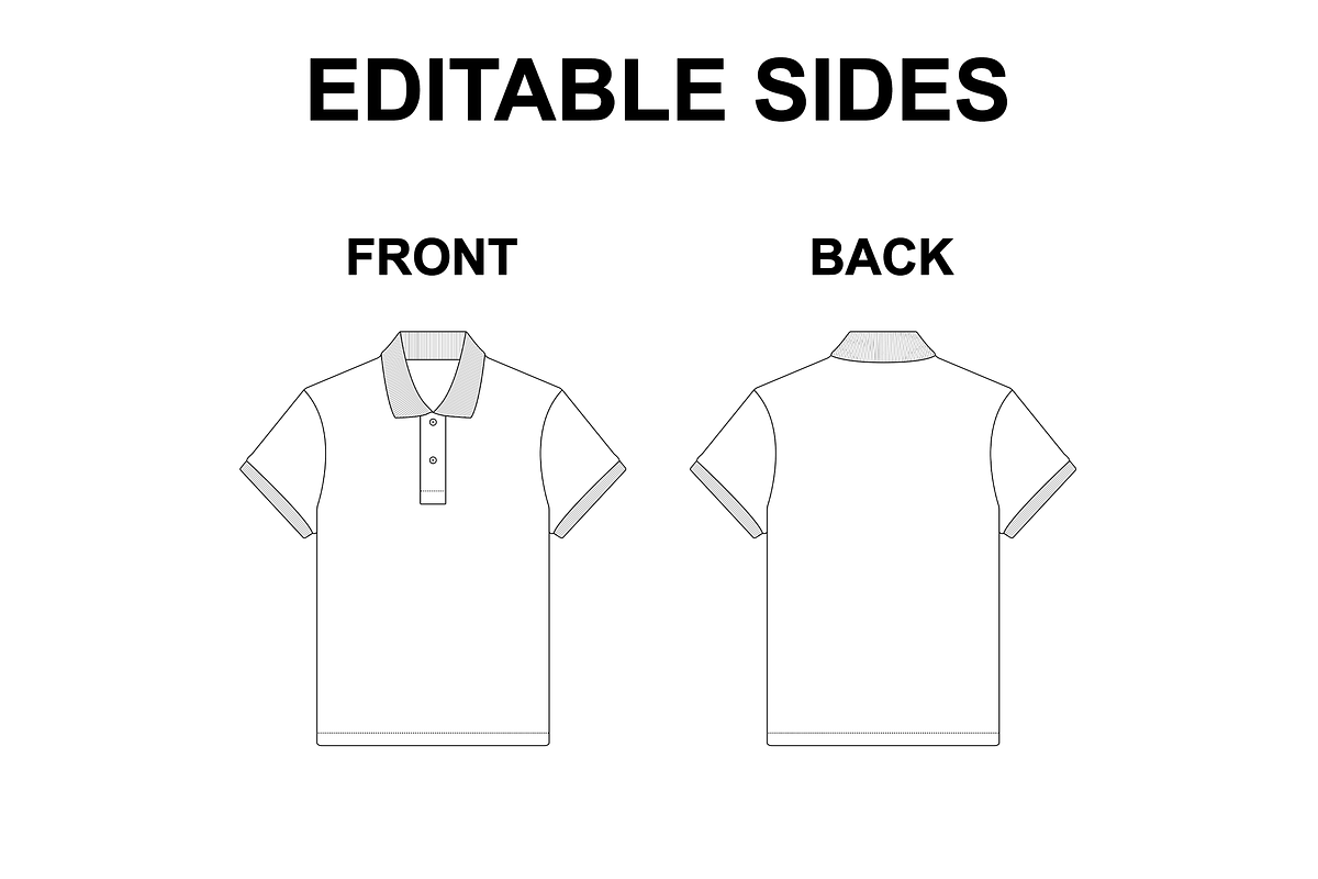 Polo Tshirt Vector Flat Mockup, a Shirt Mockup by Infinity Mockups (Photo 2 of 9)