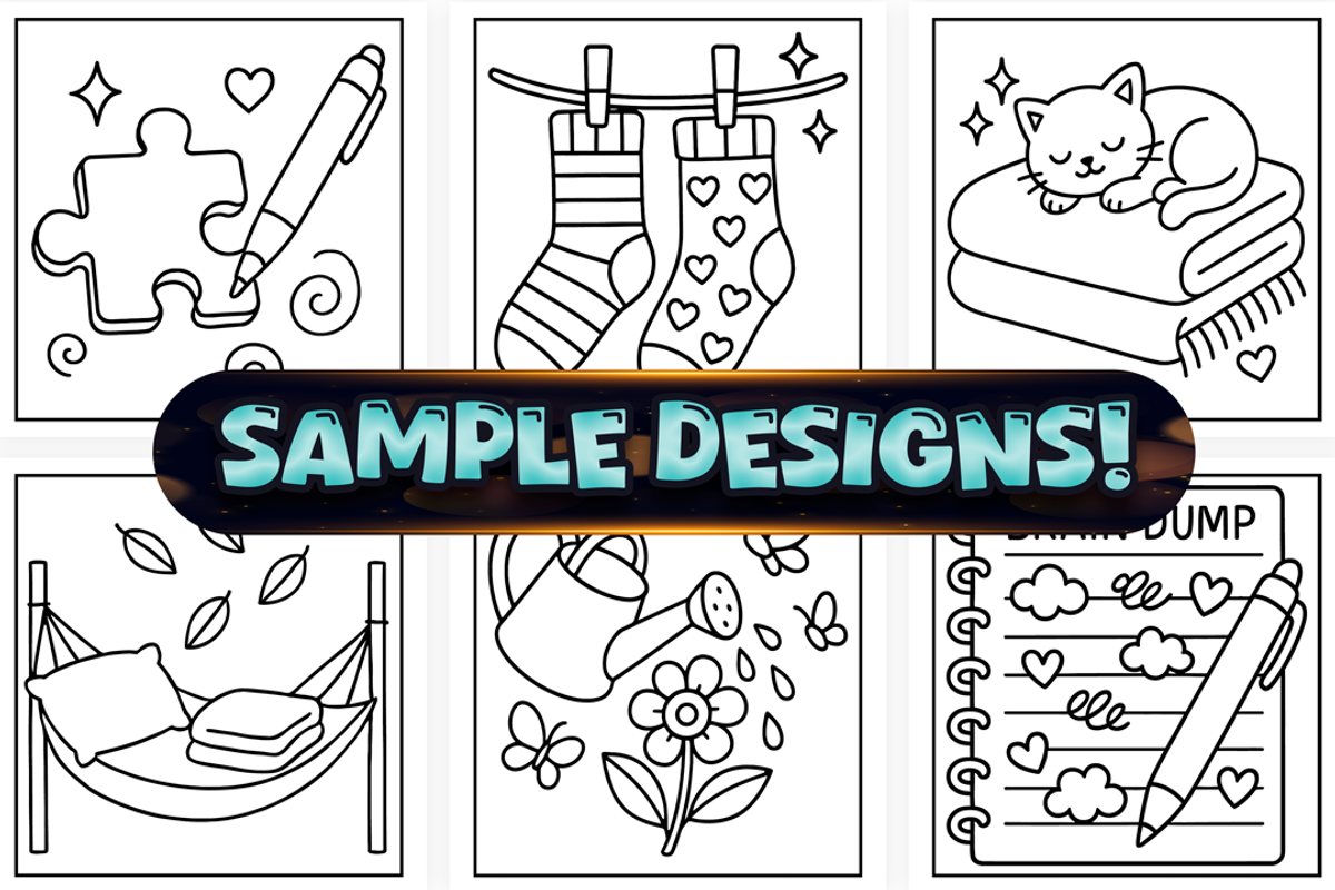 Easy Comfy Girl Self Care Coloring, a Person Illustration by Craftsbeefy (Photo 3 of 4)