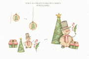 Watercolor Cozy Christmas set, an Illustration by OrangePeafowlArt (Thumbnail 3 of 14)