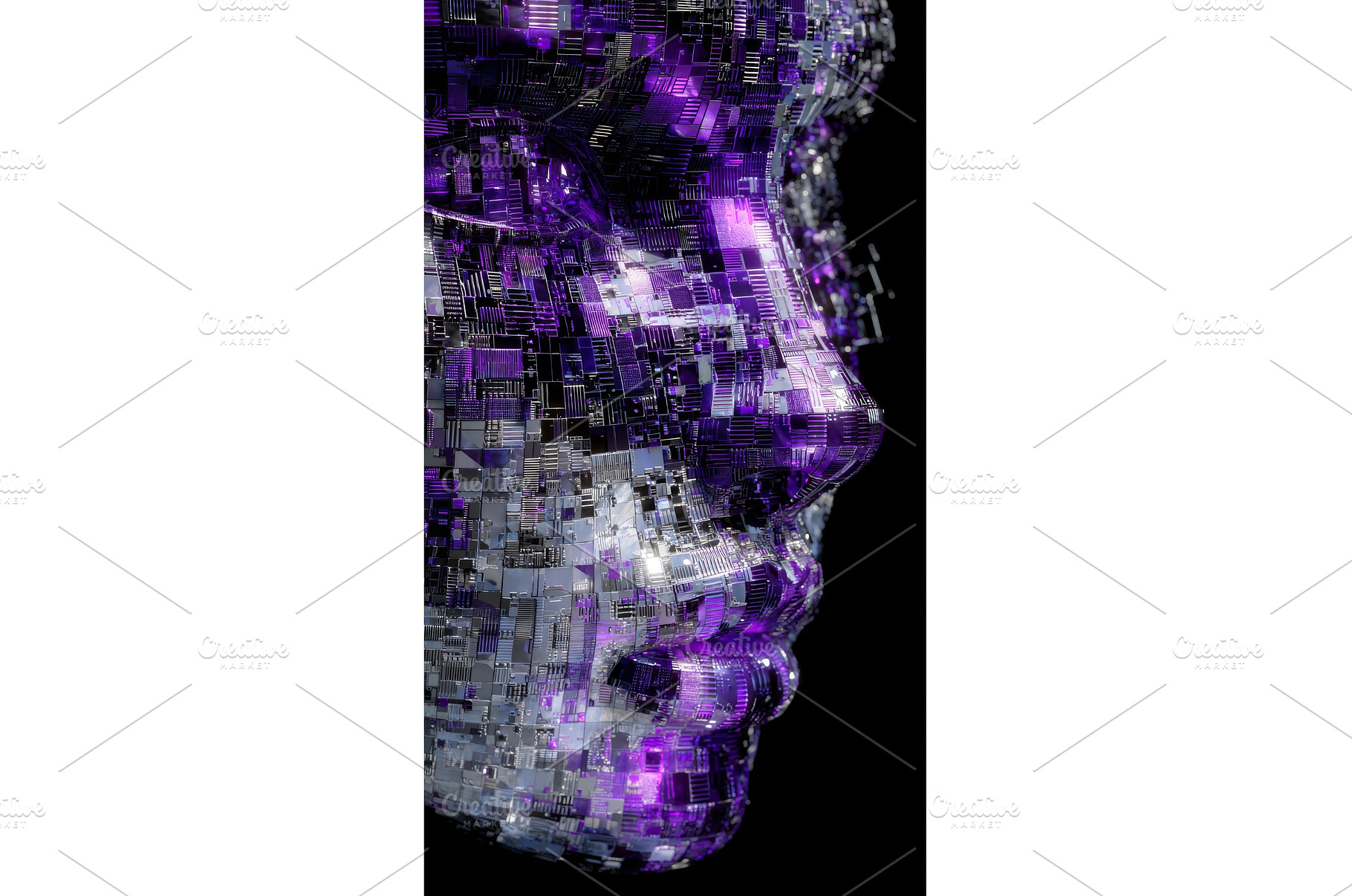 A human face composed of abstract, an Abstract Photo by ZinetroN