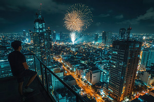 Aerial view of Landmark 81 skyscrape, a Photo by Pavel_design