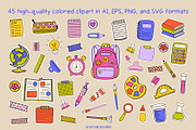 Back to School Clipart and Patterns, an Education Illustration by Drafts n Doodles (Thumbnail 2 of 14)