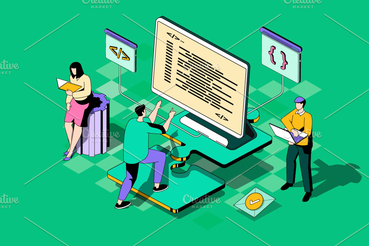 Business Isometric Web Illustrations, a Templates & Theme by alexdndz (Photo 7 of 21)