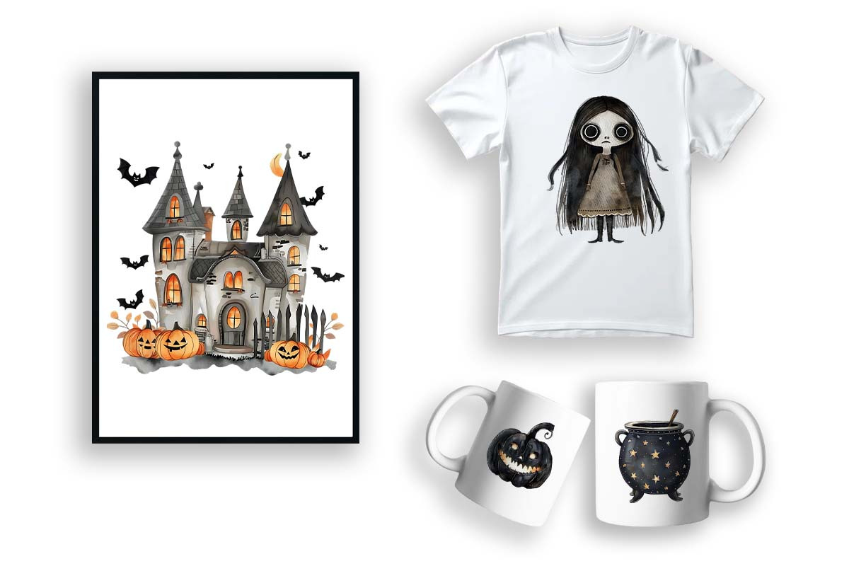 Halloween Clipart Design Mega Bundle, a Decorative Illustration by Moon Studio (Photo 2 of 5)