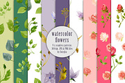 Watercolor seamless floral pattern, a Pattern Graphic by swiejko (Thumbnail 1 of 5)