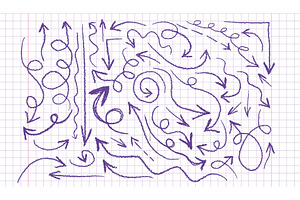 Handmade set Arrows drawn with a pen, an Object Illustration by Nenahliadava Design
