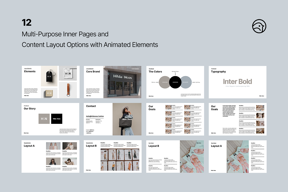Canva: H&N Modern Brand Template Kit, a Templates & Theme by Designova® (Photo 8 of 9)
