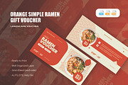 Orange Simple Ramen - Gift Voucher, a Print Template by AQR Studio (Thumbnail 1 of 2)