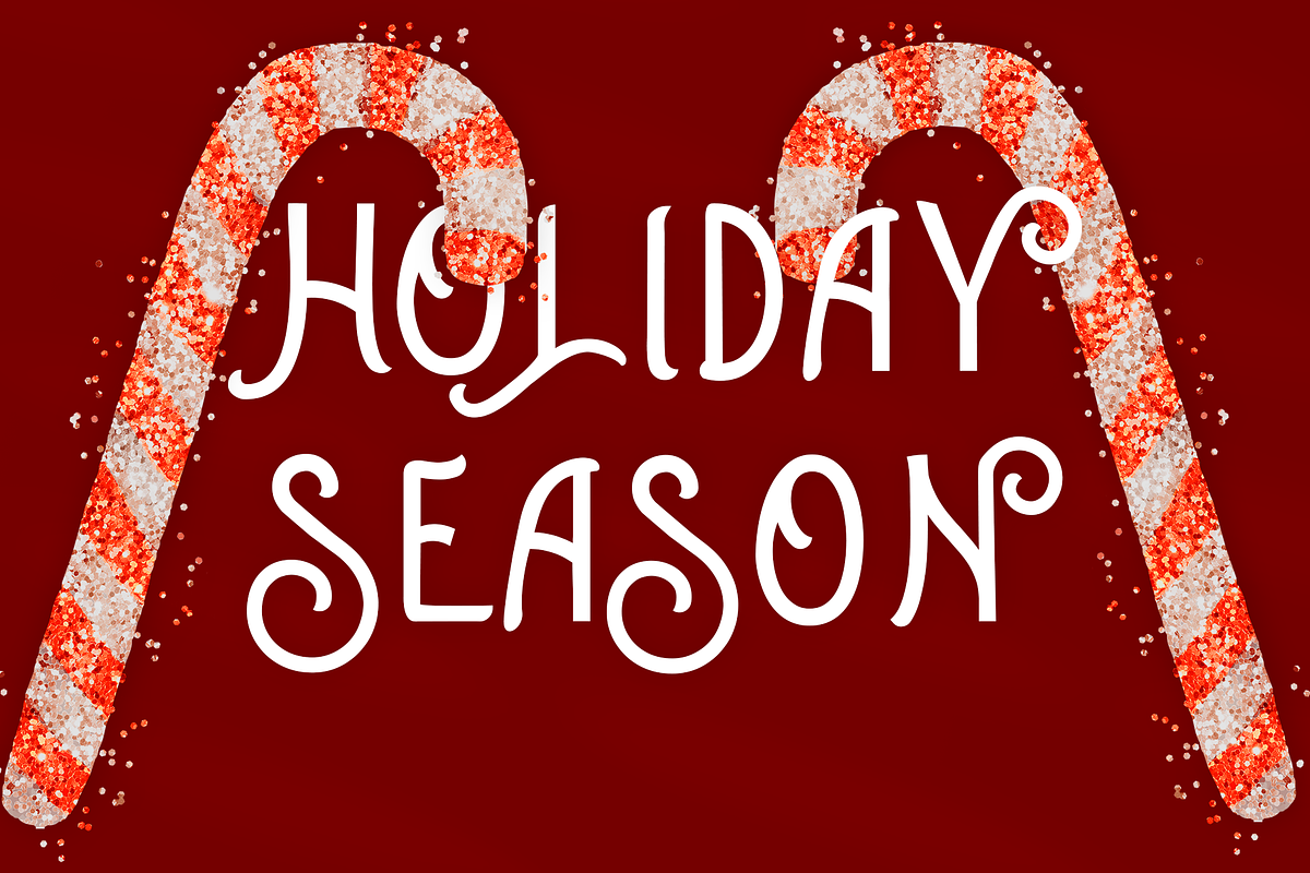 Snow Lits Christmas Holiday Display, a Font by Cloverons (Photo 2 of 13)
