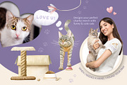 Cats Funny Toys Watercolor Clip art, an Animal Illustration by Elena Malgina Clipart (Thumbnail 6 of 19)