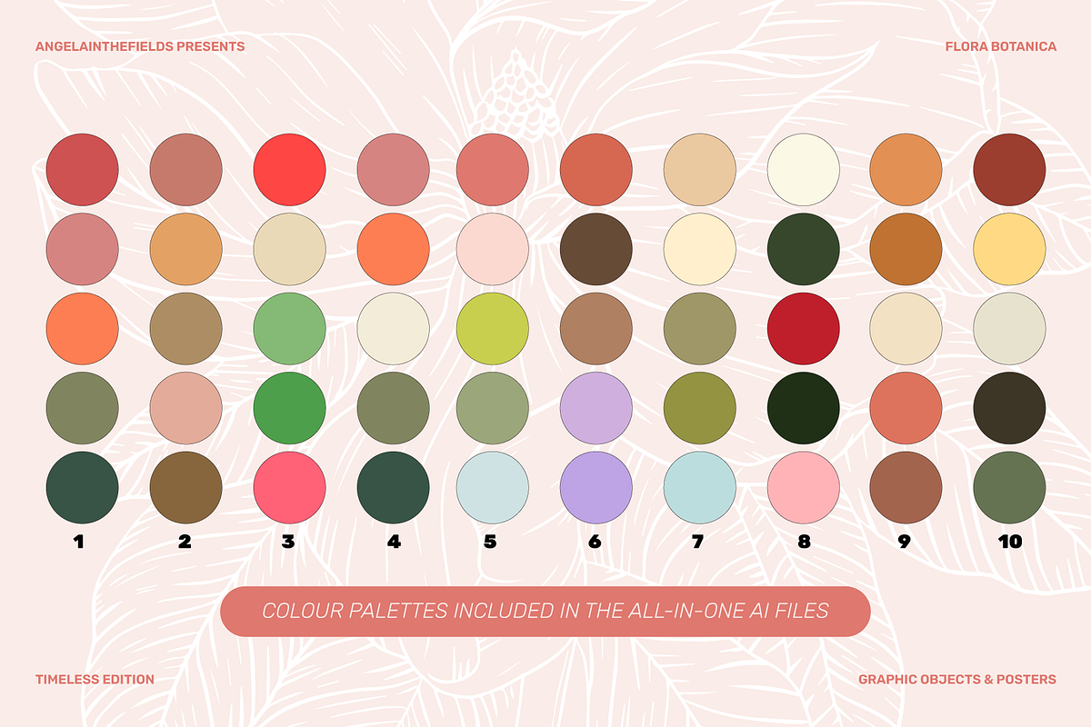 FLORA BOTANICA Vector Illustrations, an Object Graphic by angelainthefields (Photo 13 of 13)