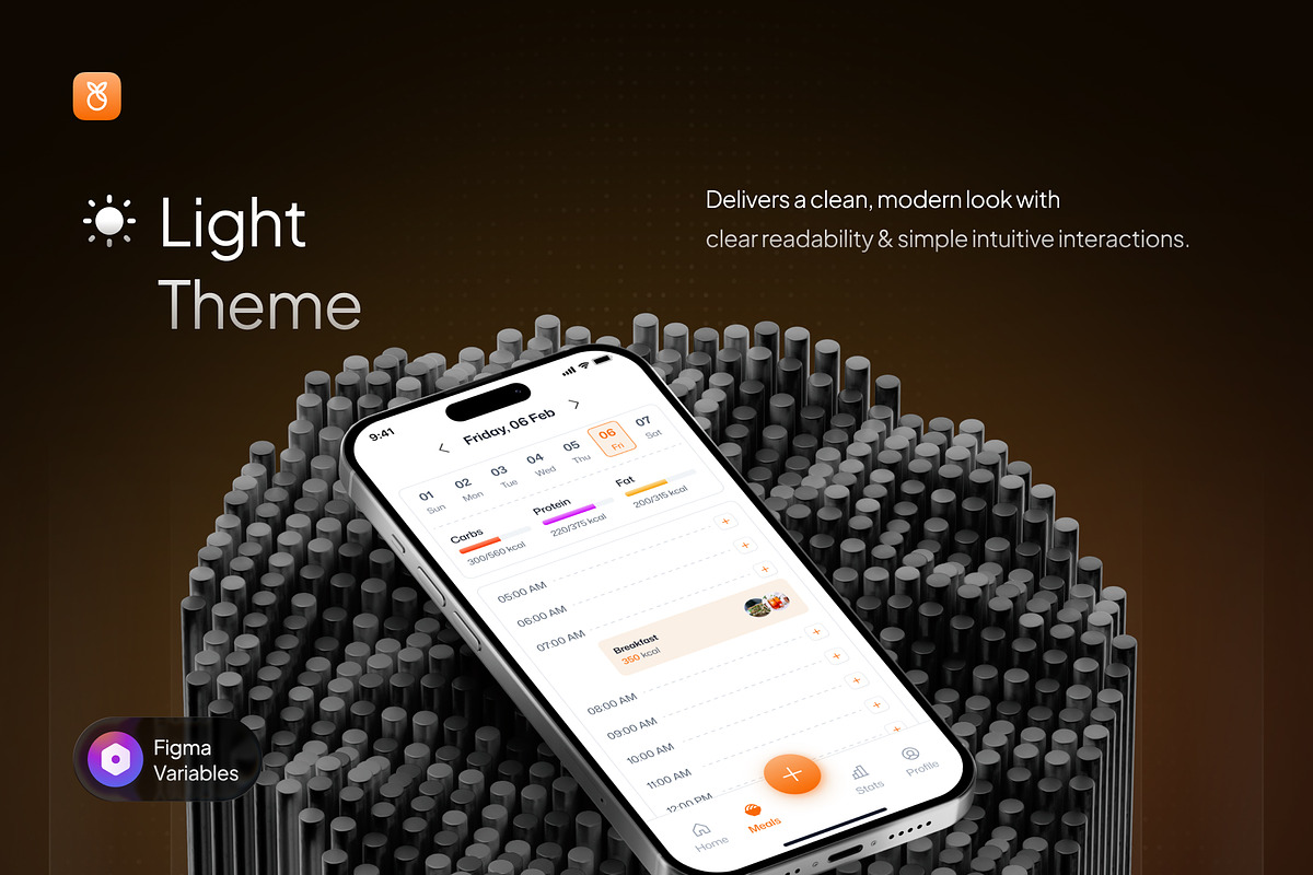 Calmorie Calorie Tracker App UI Kit, an UI Kit Template by Rafiq | YDN (Photo 5 of 6)