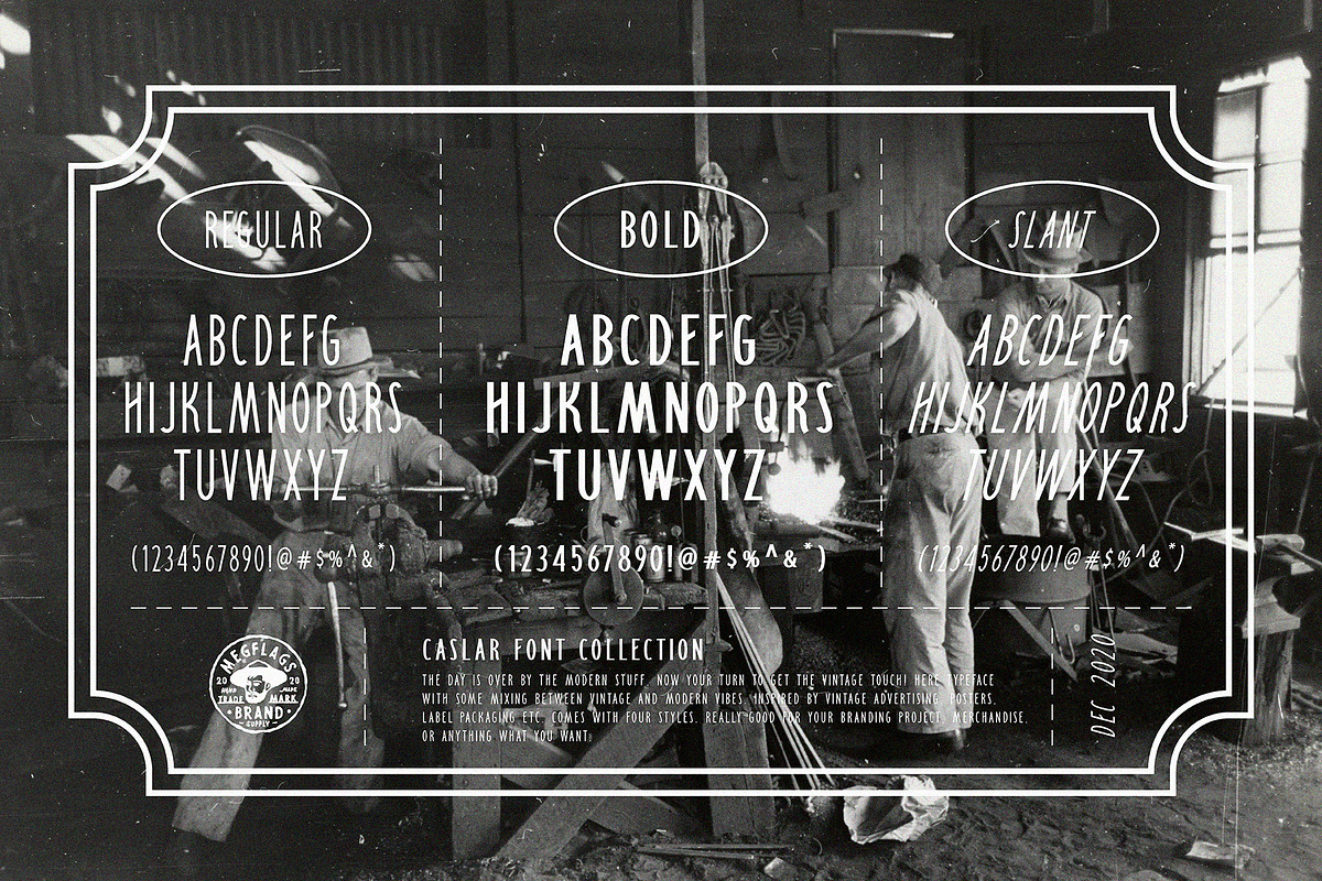 Caslar Font Collection, a Script Font by Megflags (Photo 7 of 10)