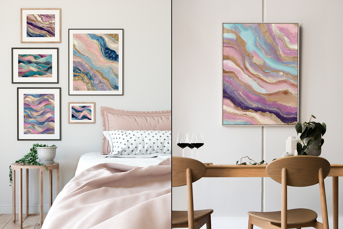Dreamy Marble Glitter Illustration 1, a Decorative Illustration by Housui Patterns (Photo 5 of 9)