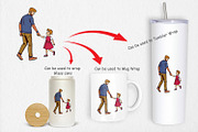 Father and Child Clipart, a Graphic by Artnoy (Thumbnail 4 of 5)