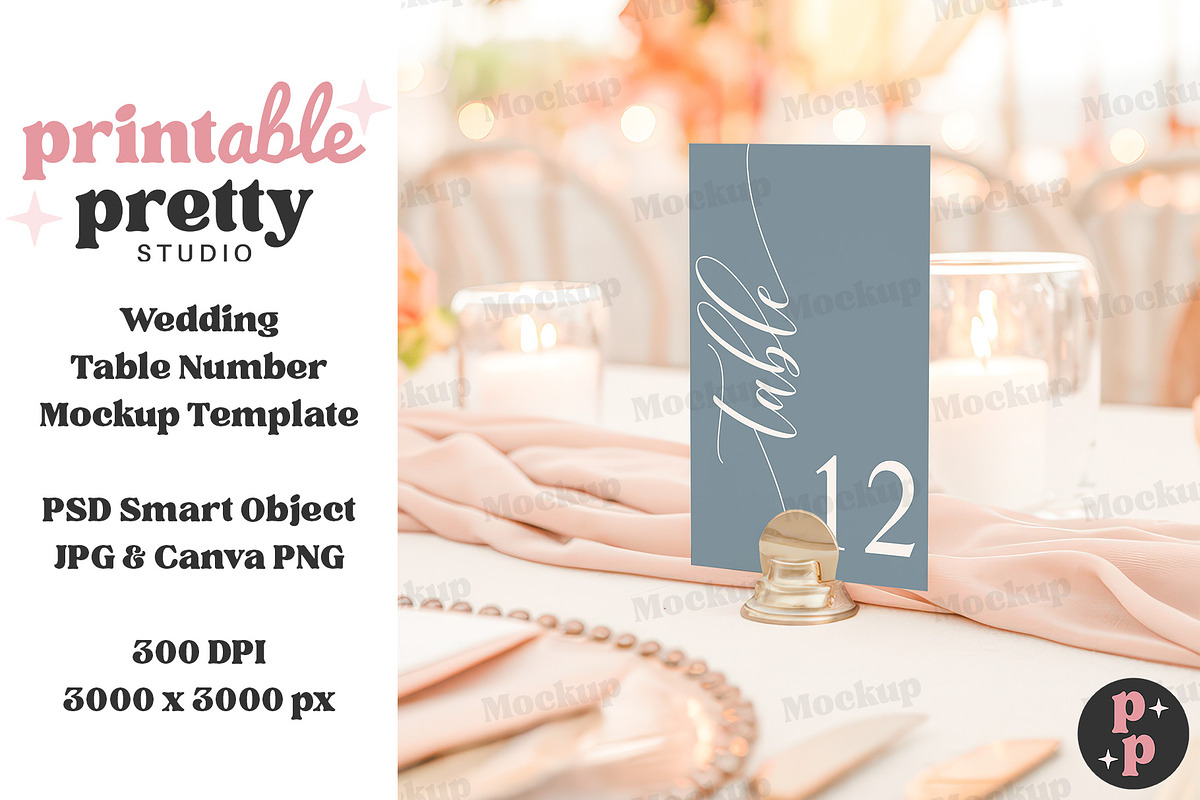 Verona Sunset Table Number Mockup, a Product Mockup by Printable Pretty Studio (Photo 8 of 10)