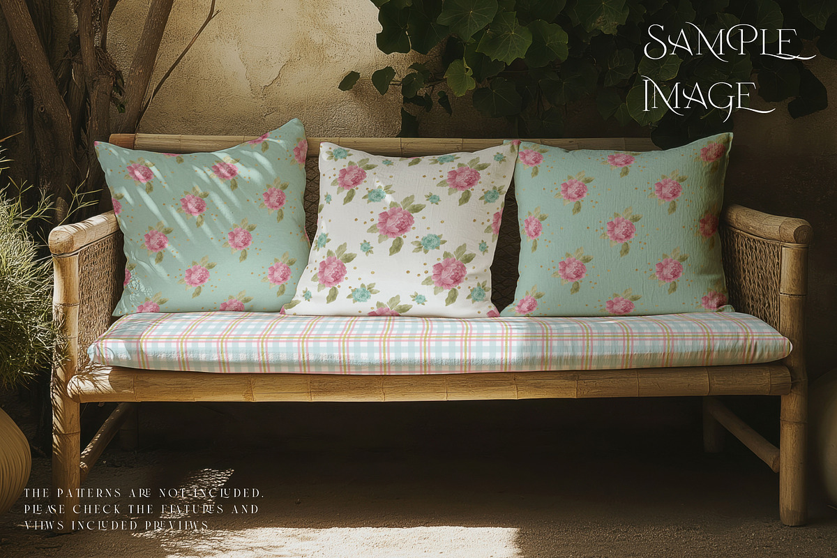 Outdoor Pillows & Bench Cushions, a Mockup by mock-ups (Photo 8 of 14)