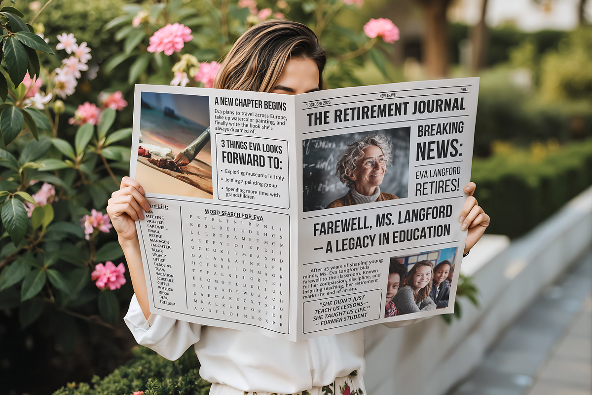 Newspaper Retirement Template, an Invitation Template by ZoloDesignHub (Photo 6 of 10)