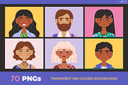 35 Diverse People Avatars, a Person Illustration by IuliiaSavko (Thumbnail 3 of 8)
