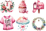 Breast Cancer Awareness Watercolor, an Illustration by Designking (Thumbnail 3 of 4)