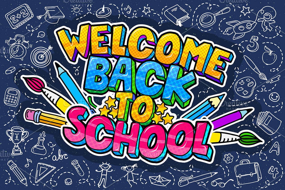Welcome Back To School, a Decorative Illustration by VectorStory (Photo 2 of 3)