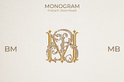 MB BM Wedding Monogram Logo, a Branding & Logo Template by LogoAV (Thumbnail 3 of 6)
