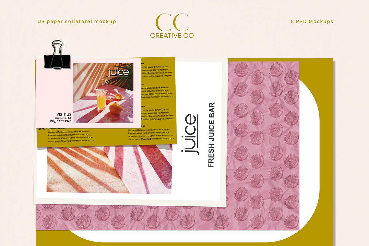 US Paper Collateral Mockup, a Marketing Template by CC CREATIVE CO (Photo 8 of 8)