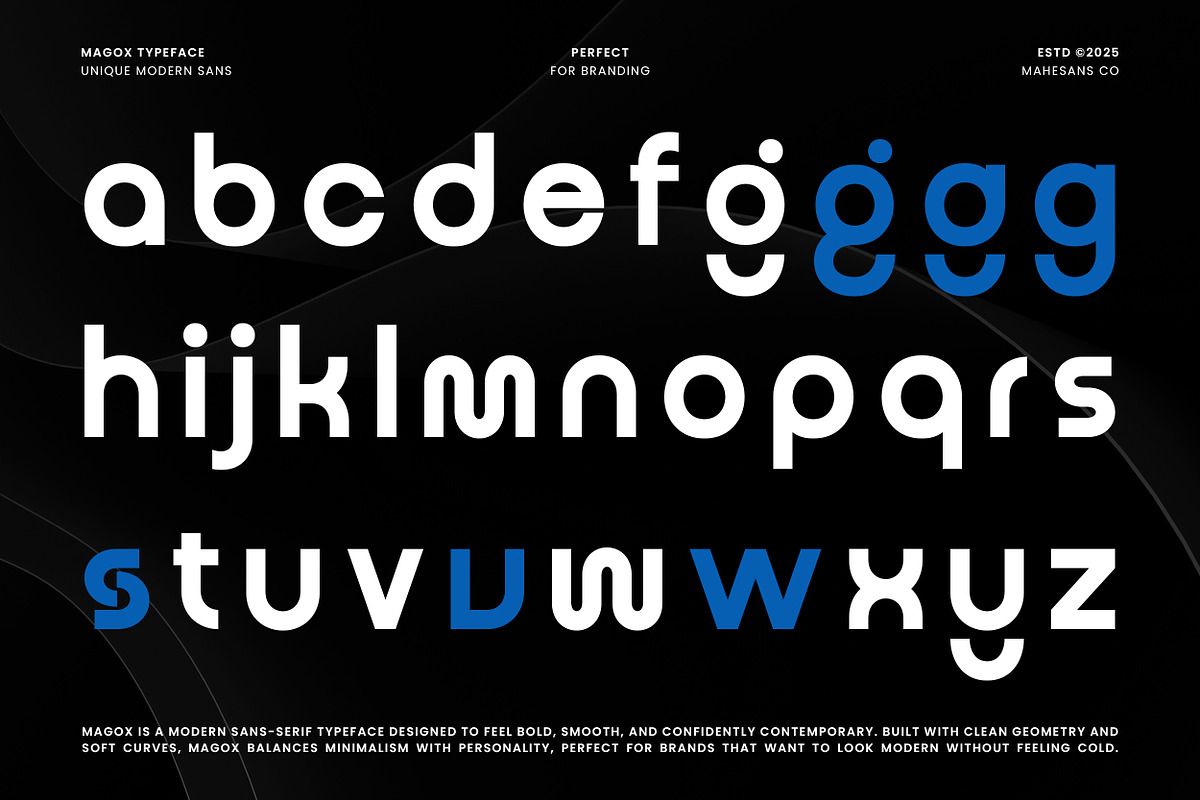 Magox – Unique Modern Sans Serif, a Sans Serif Font by Mahesans Co (Photo 5 of 10)