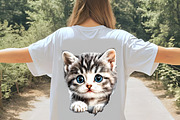 watercolor funny peeking cats clipar, an Illustration by GatewayDesign (Thumbnail 5 of 9)