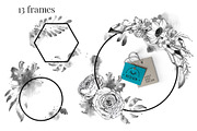 Black Ink Flowers and Watercolor, an Illustration by WBS Design (Thumbnail 17 of 26)