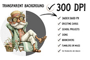 Funny Grandpa Summer set, an Illustration by Craft Nest (Thumbnail 2 of 12)