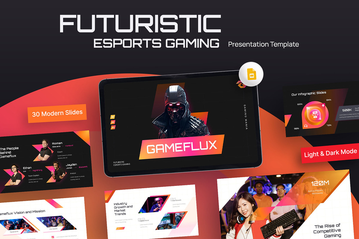 Futuristic E-Sport Gaming Template, a Presentation Template by New Coral Design (Photo 1 of 6)
