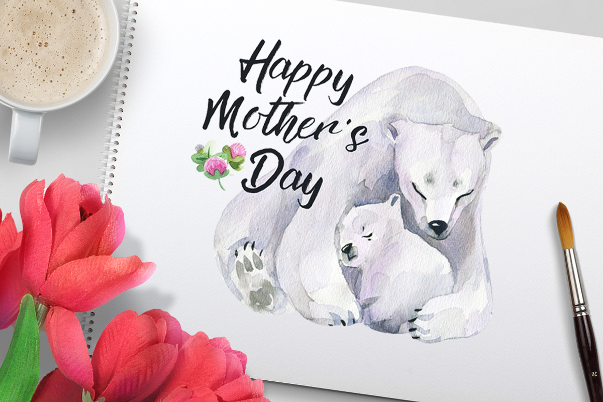 Love you Mommy-illustration set, an Animal Illustration by KatBranchArt (Photo 6 of 7)