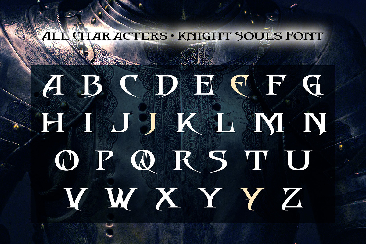 Knight Souls, a Symbol Font by Ditatype (Photo 9 of 10)