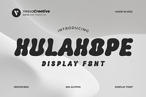 Hulahope - Retro Bubble Display Font