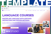 Language Courses Website Template, a Wix Template by Studio Template by parnii (Thumbnail 2 of 2)