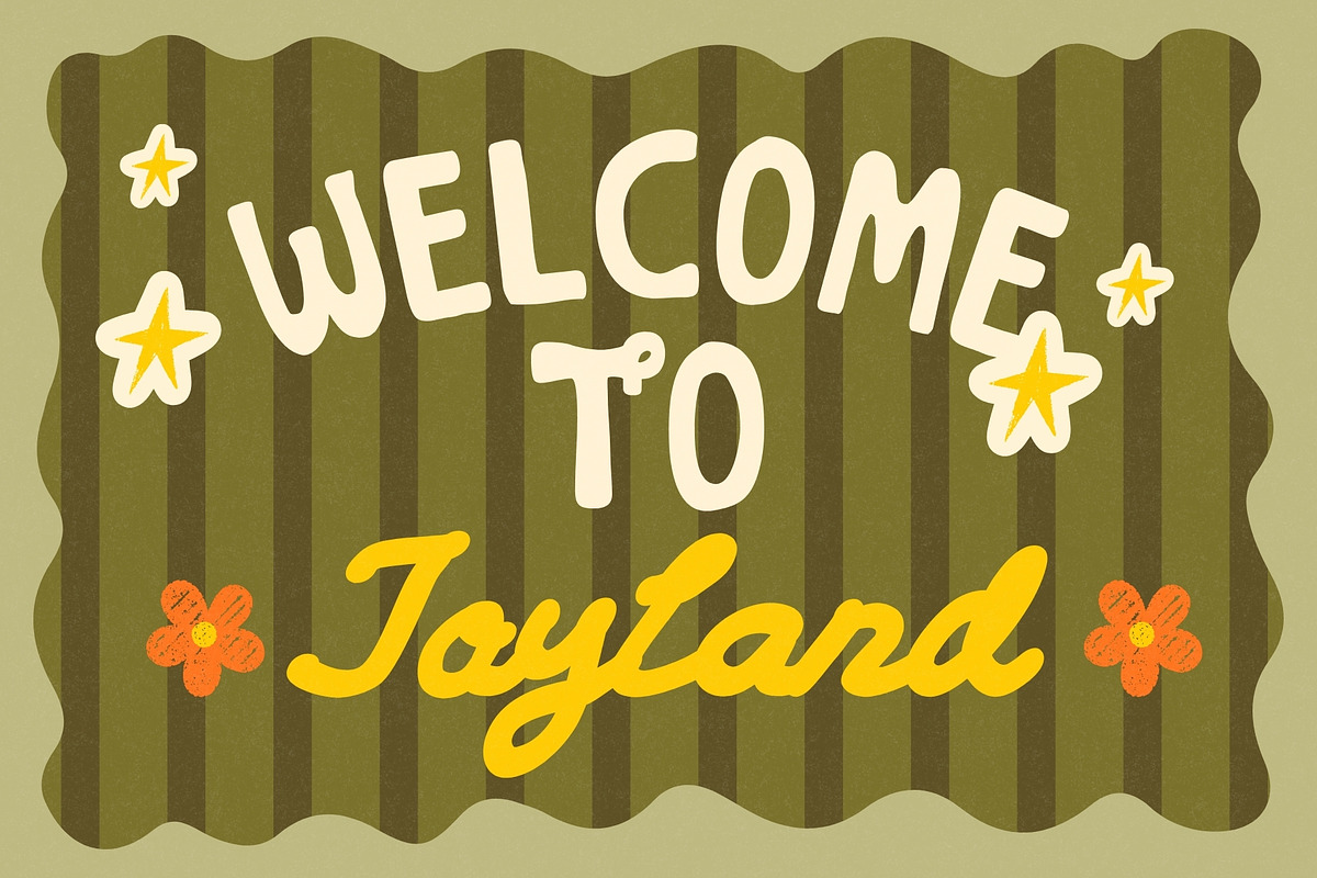 Golden Harvest Playful Display Font, a Handwritten Font by Sloulyfe (Photo 7 of 9)