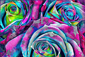 Glittery Roses Blossom