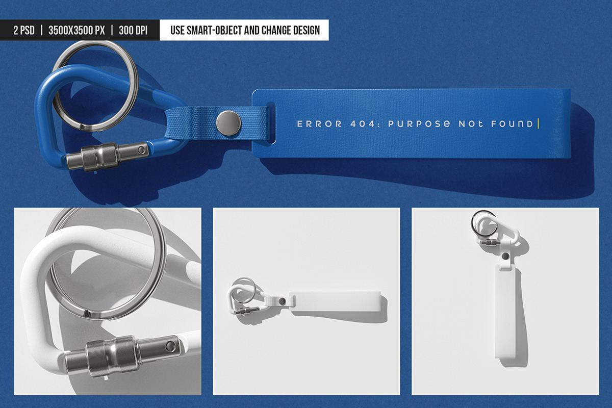Keyring with Carabiner Mockup, an Advertising Mockup by SD Mockup (Photo 3 of 3)