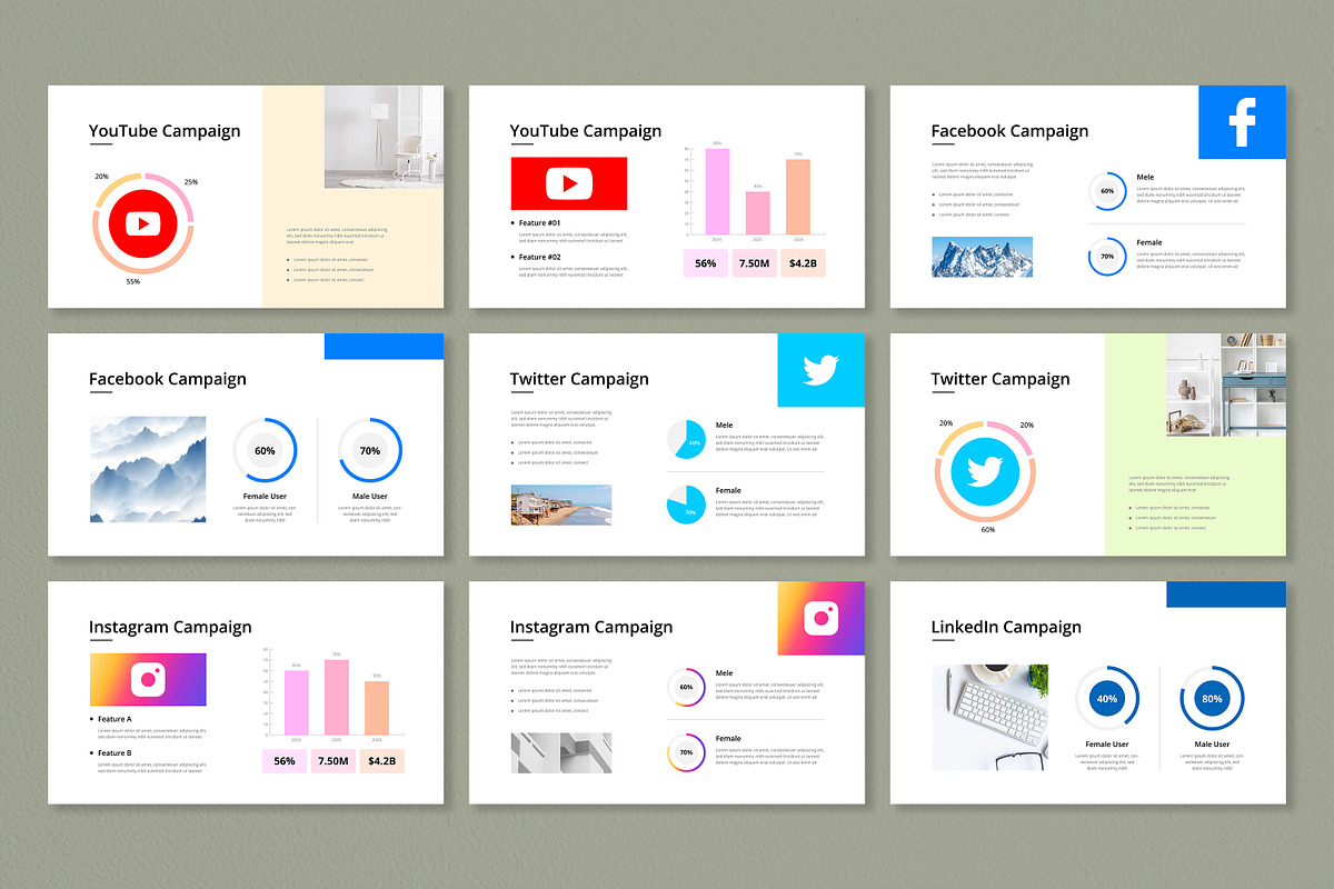 Social Media Marketing Presentation, a Presentation Template by Mighty-Slide (Photo 10 of 18)