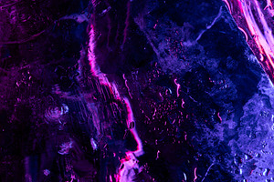 Vivid abstract background with pink and blue neon lights reflect, a Background Photo by Ales Munt