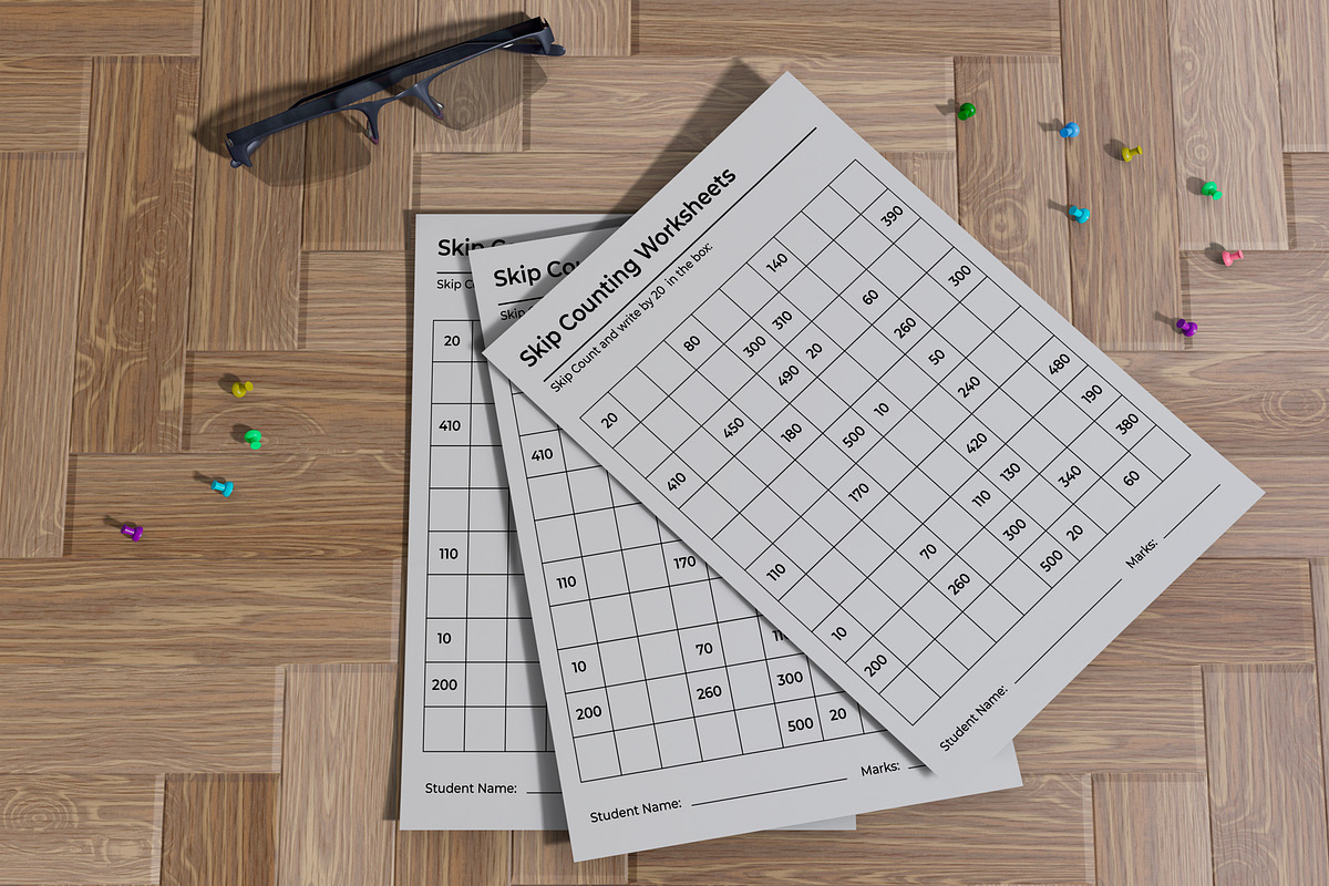 Skip Counting Kids Math Worksheet, a Graphic by Hitubrand (Photo 2 of 3)