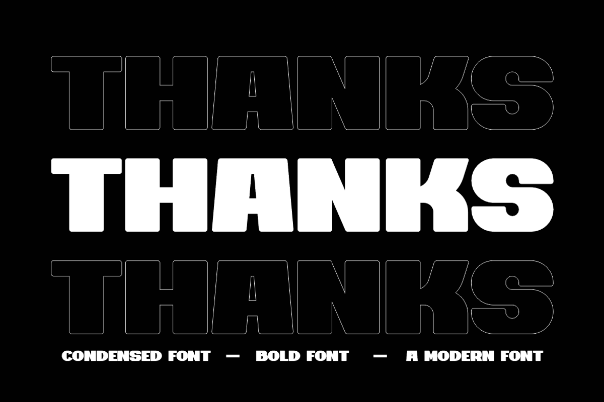Eswak - Bold Condensed Fonts, a Sans Serif Font by QR Design Studio (Photo 14 of 14)
