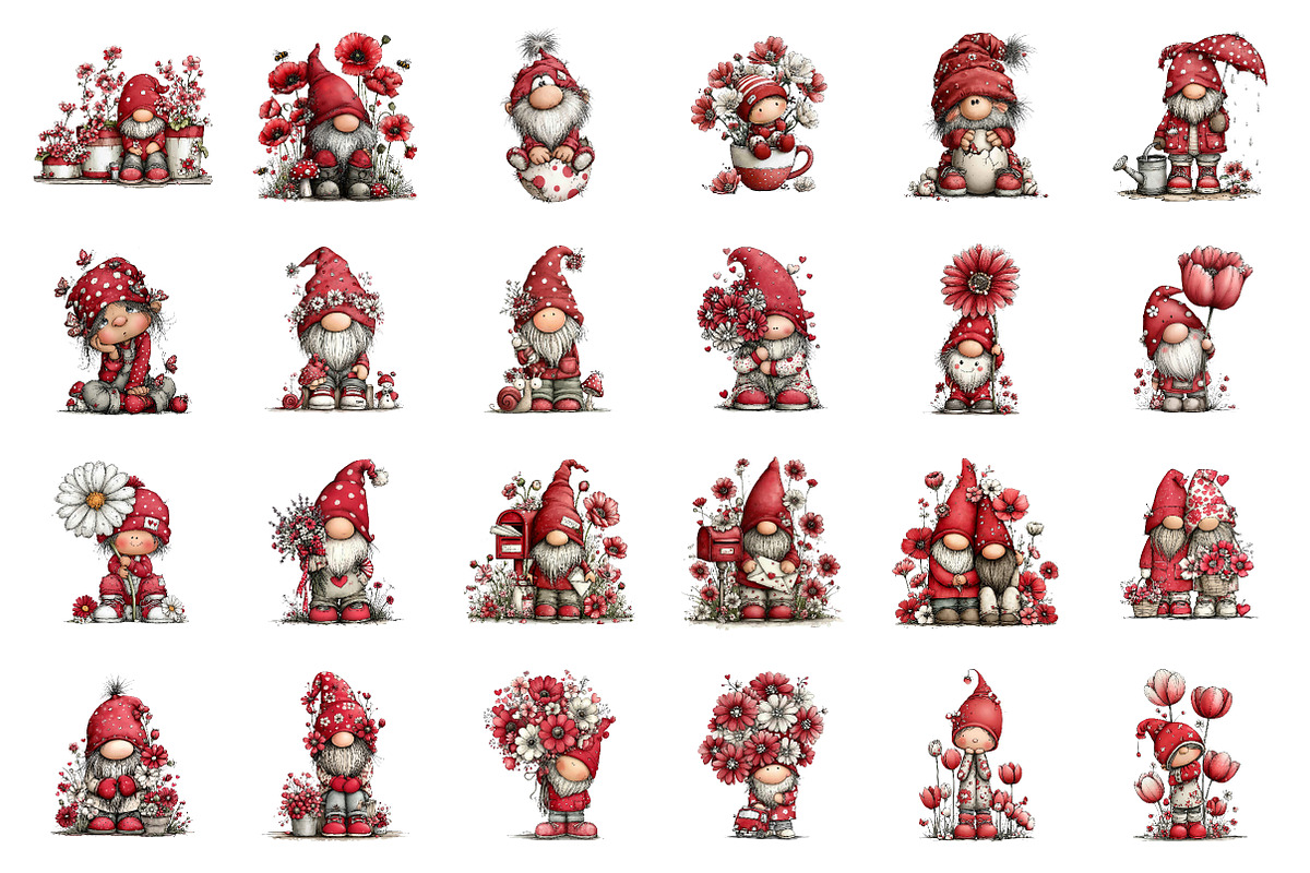 Whimsical Easter Gnome Clipart, an Illustration by CreationArt (Photo 2 of 7)
