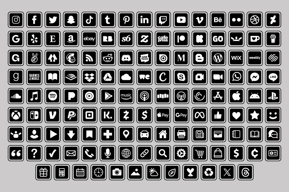 Rounded Square Outer Border Icons, an Icon by Running With Foxes (Photo 4 of 8)