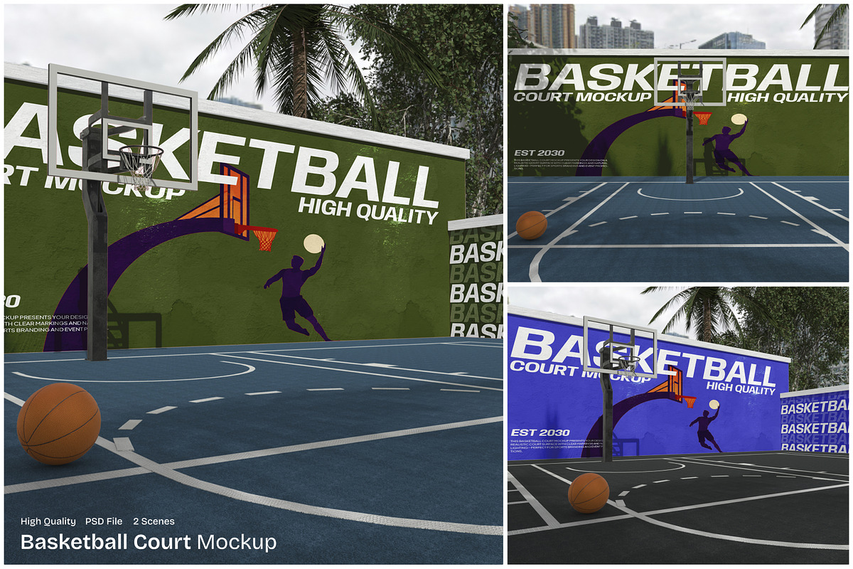 Basketball Court, an Advertising Mockup by Unerispace (Photo 1 of 5)