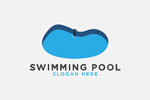 Swimming Pool Logo Template