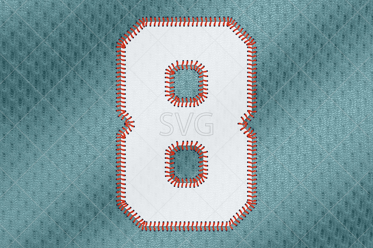 Baseball Numbers Font. SVG, PNG, an Object Graphic by MockupsBox (Photo 10 of 11)