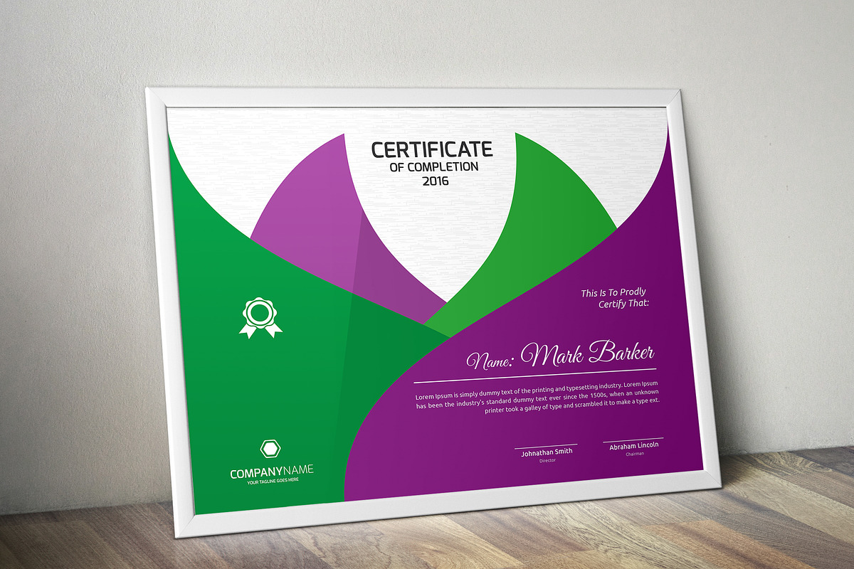 Certificate Word | PSD | AI, a Stationery Template by Curve Design (Photo 3 of 5)